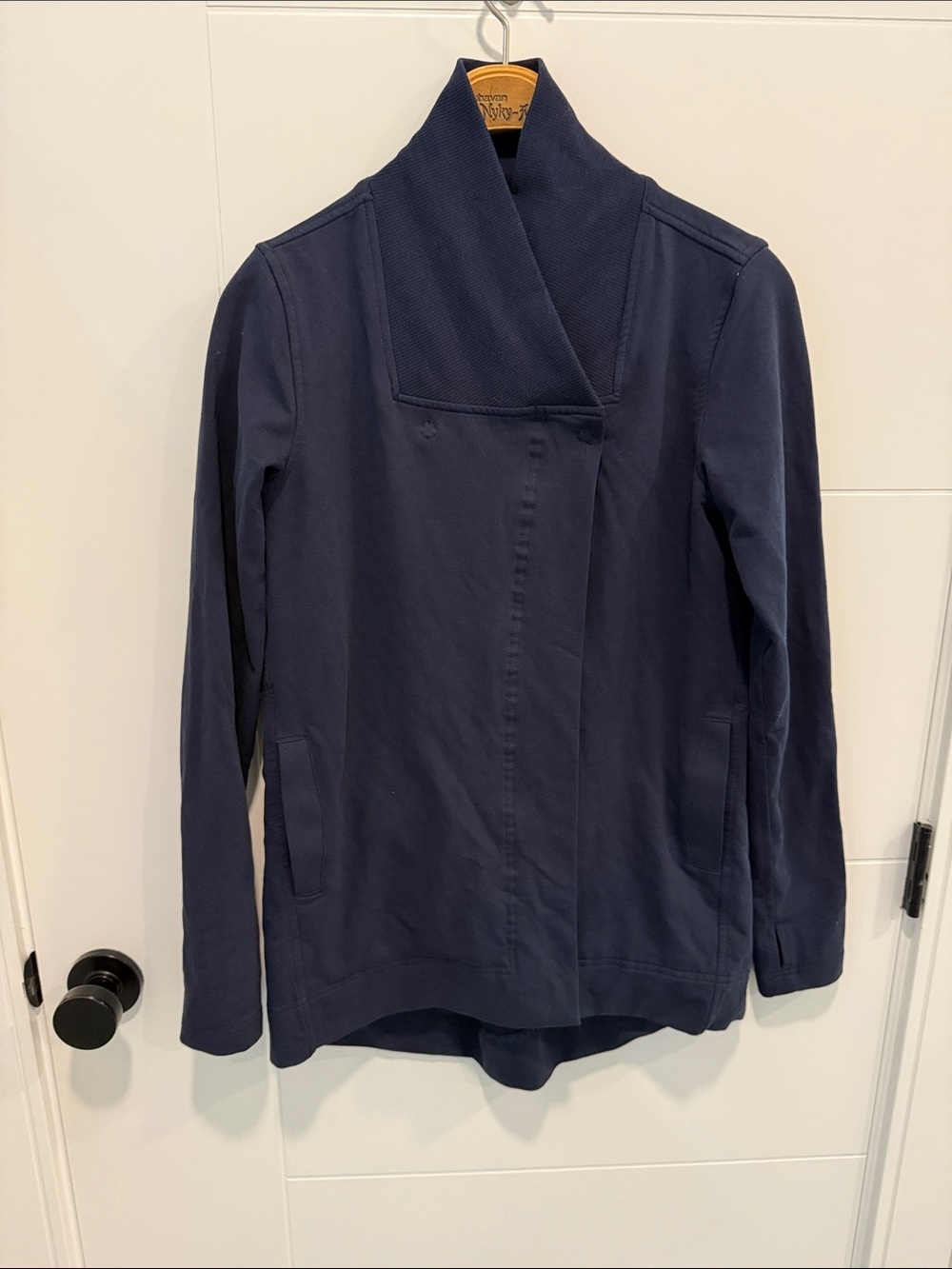 Lululemon navy Blue Shawl-Collar Jacket size 2